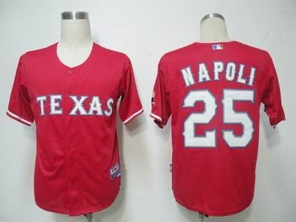 youth jerseys texas rangers 25 napoli red cool base