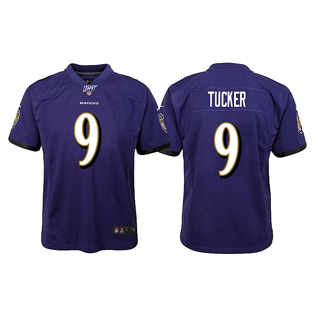 youth-justin-tucker-100th-season-baltimore-ravens-purple-game-jersey-middle