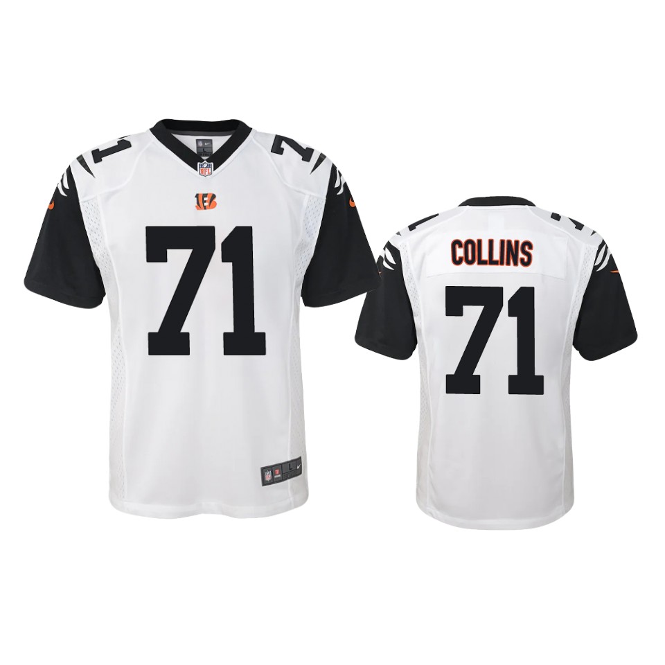 youth la'el collins bengals white game jersey