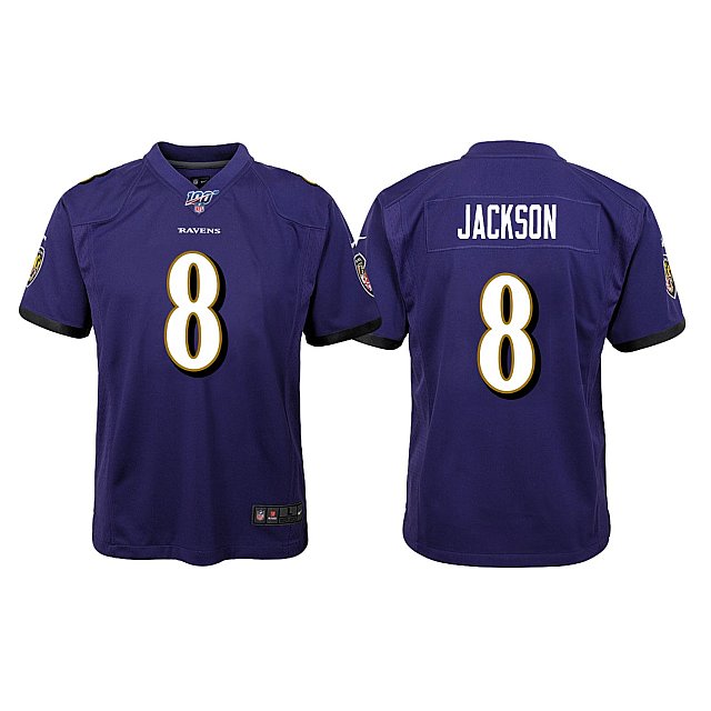 youth-lamar-jackson-100th-season-baltimore-ravens-purple-game-jersey-middle