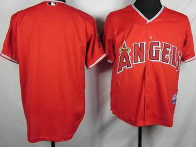 youth los angeles angels blank red jersey