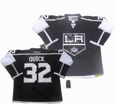 youth los angeles kings #32 jonathan quick black jerseys