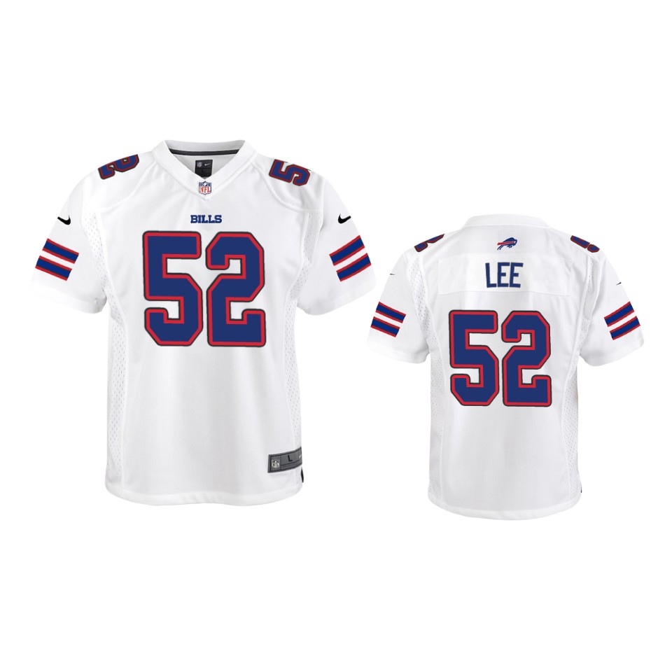 youth marquel lee bills white game jersey