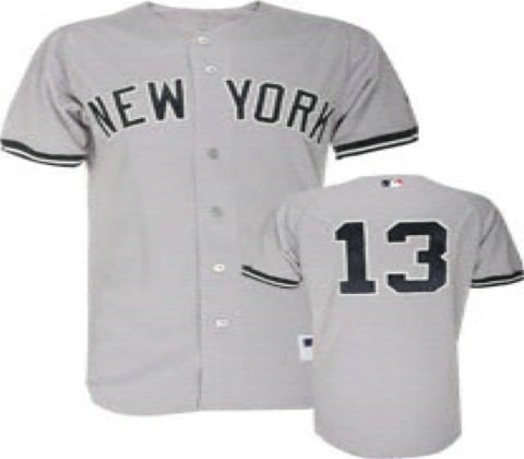 youth mlb jerseys new york yankees 13 alex rodriguez gray jerseys