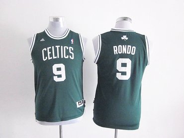 youth nba boston celtics #9 rondo green