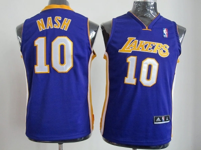 Youth NBA Los Angeles Lakers #10 Unveil Steve Nash Purple