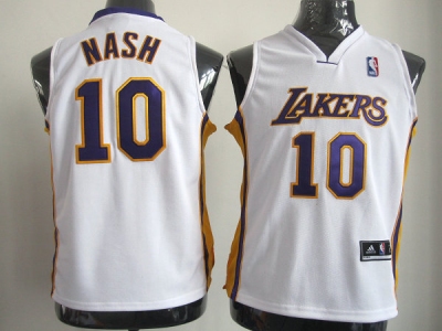Youth NBA Los Angeles Lakers #10 Unveil Steve Nash White