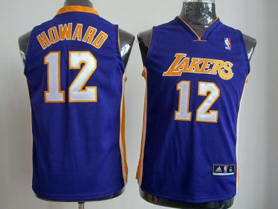 Youth NBA Los Angeles Lakers #12 Dwight Howard Purple