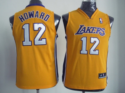 Youth NBA Los Angeles Lakers #12 Dwight Howard Yellow