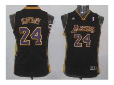 youth nba los angeles lakers #24 kobe bryant black[revolution 30 swingman]