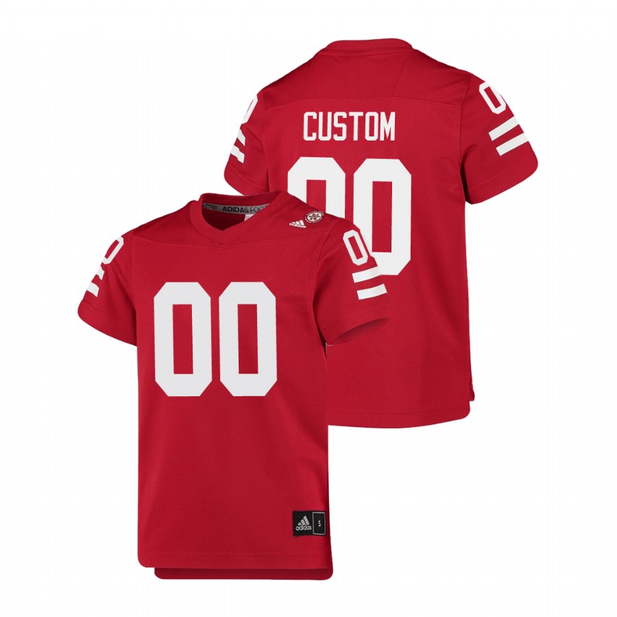 youth nebraska cornhuskers custom scarlet replica college football jersey