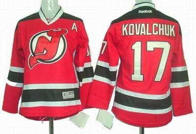youth new jersey devils #17 ilya kovalchuk red jersey