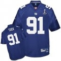 youth new york giants #91 justin tuck 2012 super bowl xlvi jersey blue