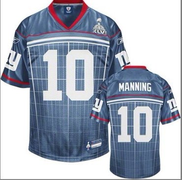 NFL youth new york giants eli manning #10 super bowl jersey