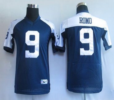Youth NFL Jerseys Dallas Cowboys 9# Romo Blue Thanksgivings