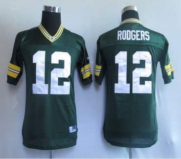 youth nfl jerseys green bay packers 12 aaron rodgers green