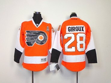 youth nhl jerseys philadelphia flyers #28 giroux orange(white number)