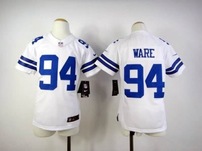 Youth NEW Dallas Cowboys 94 demarcus ware white Jerseys