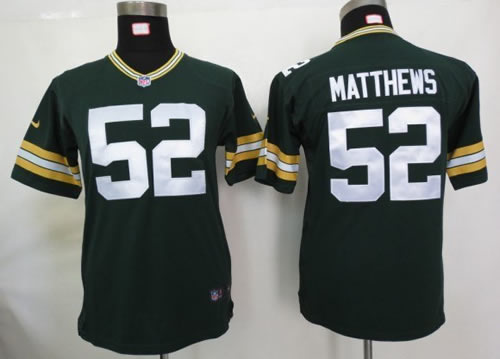 youth NEW green bay packers 52 clay matthews green jerseys