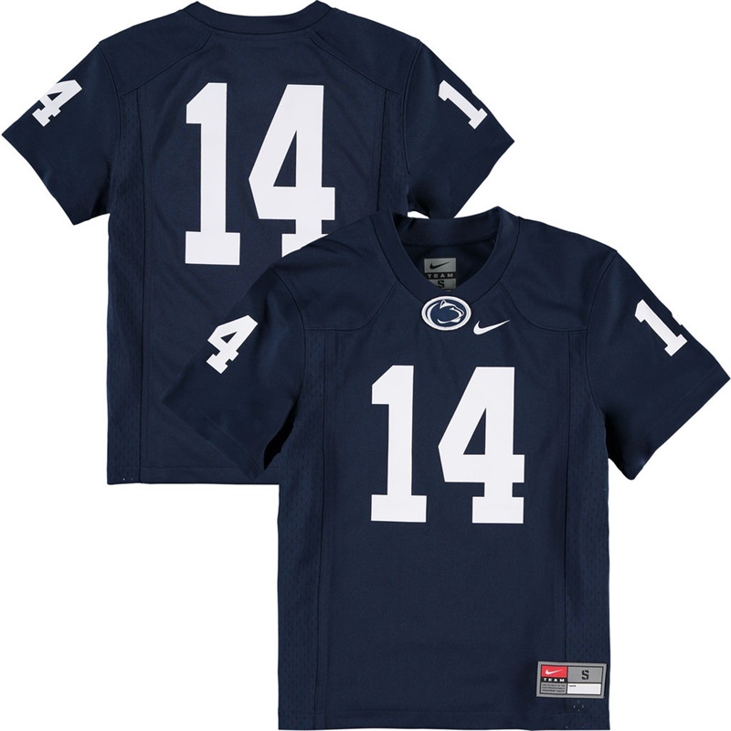 youth nittany lions navy 14 game football  jersey