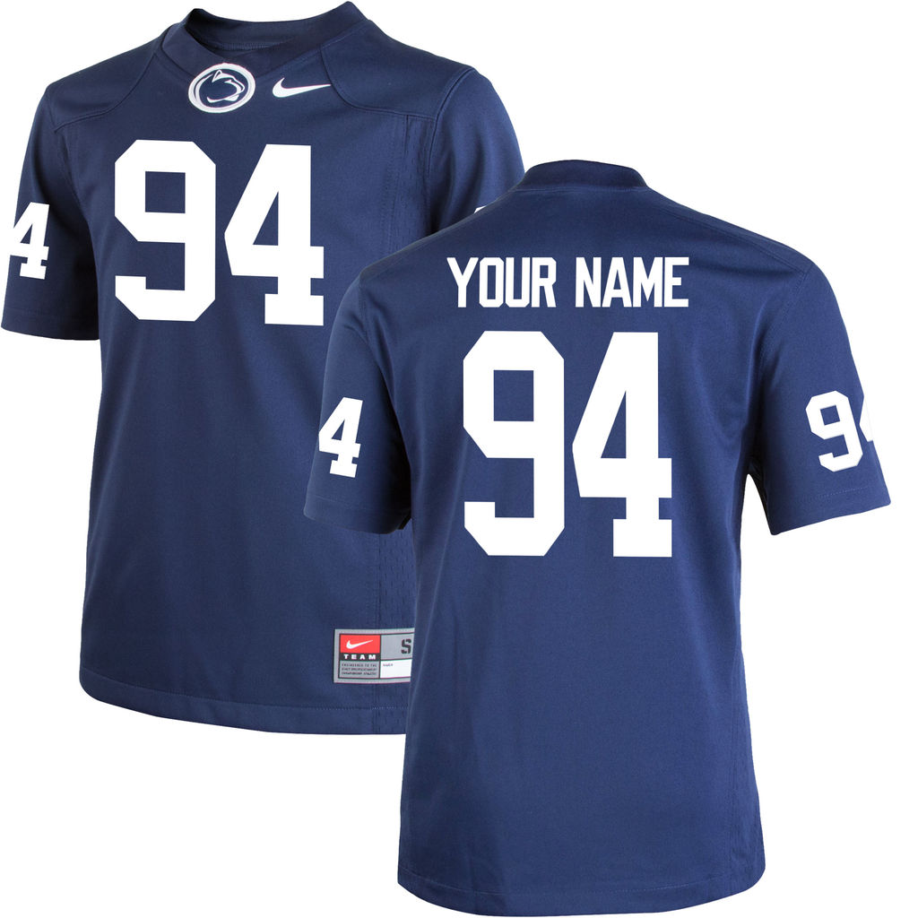 youth nittany lions navy 94 custom college football custom jersey