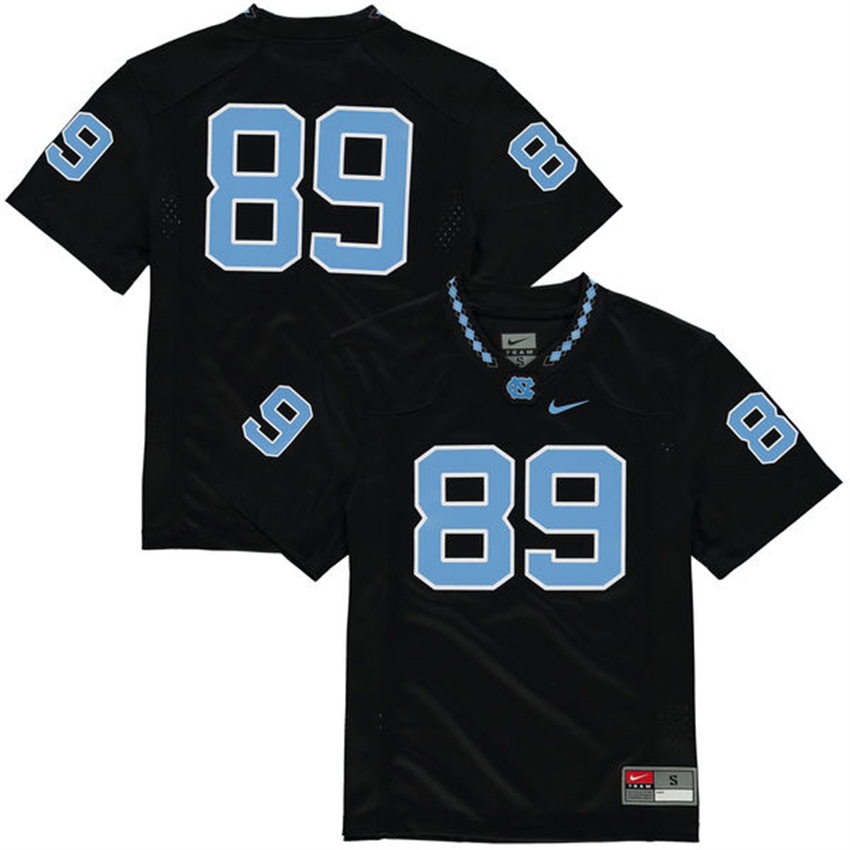 youth north carolina tar heels black 89 ncaa premier football jersey