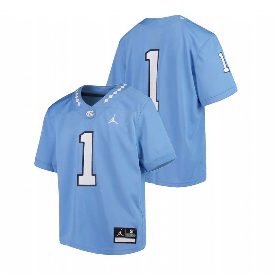 youth north carolina tar heels carolina blue replica team football jersey