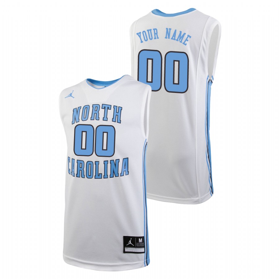 youth north carolina tar heels custom white replica college basketball jersey