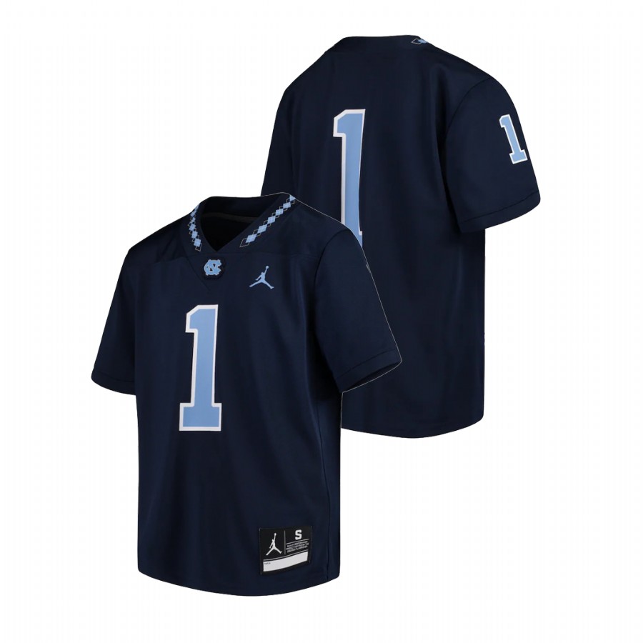 youth north carolina tar heels navy replica team football jersey