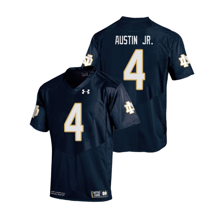 youth notre dame fighting irish 4 kevin austin jr. navy college football replica jersey