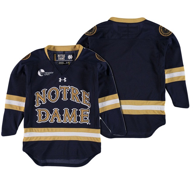 youth notre dame fighting irish navy ncaa hockey jersey