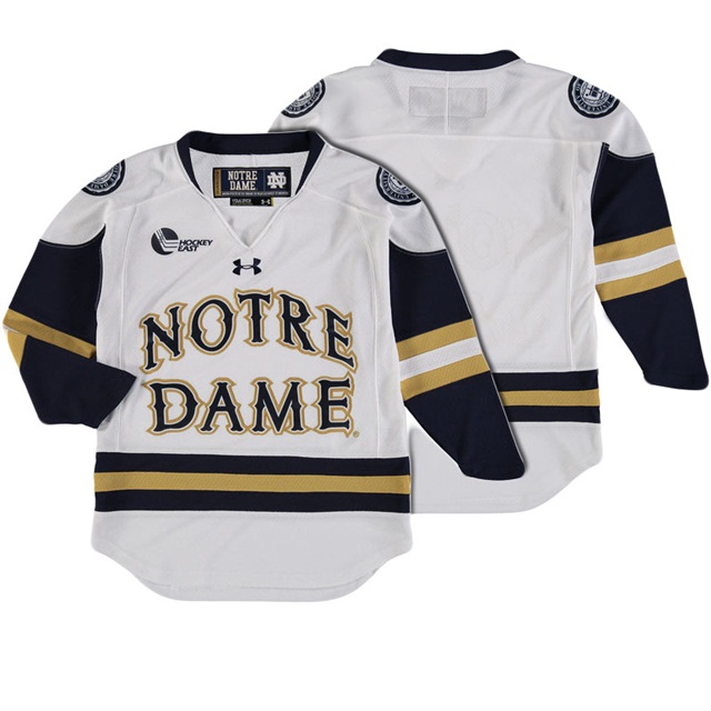 youth notre dame fighting irish white ncaa hockey jersey