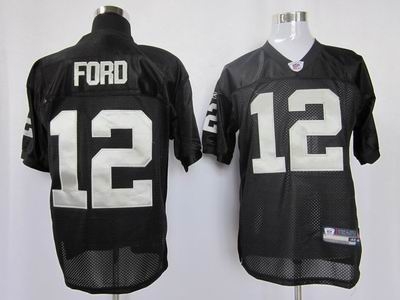youth oakland raiders 12 jacoby ford black team color jersey