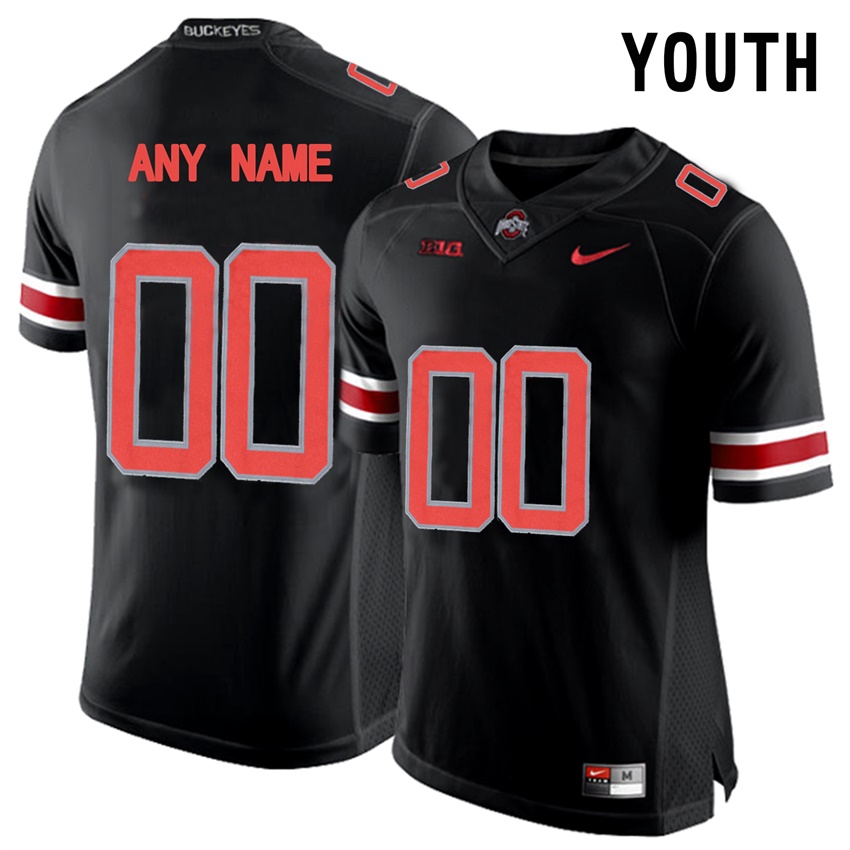 youth ohio state buckeyes blackout college limited football customized jersey