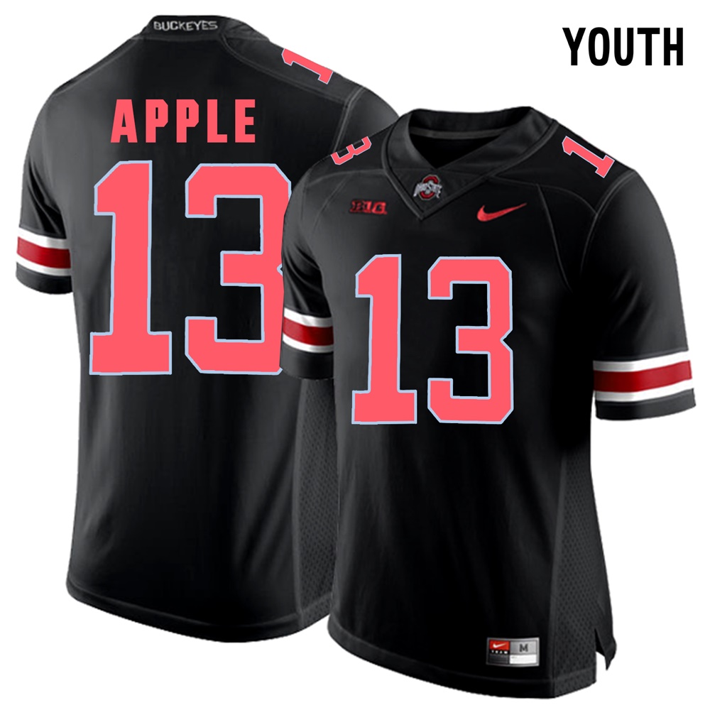 youth ohio state buckeyes blackout eli apple college football jersey