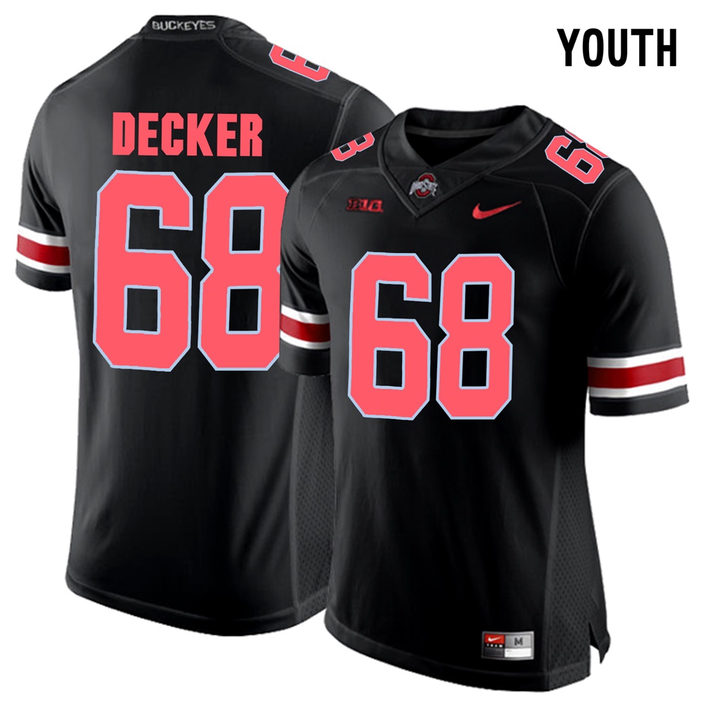 youth ohio state buckeyes blackout taylor decker college football jersey