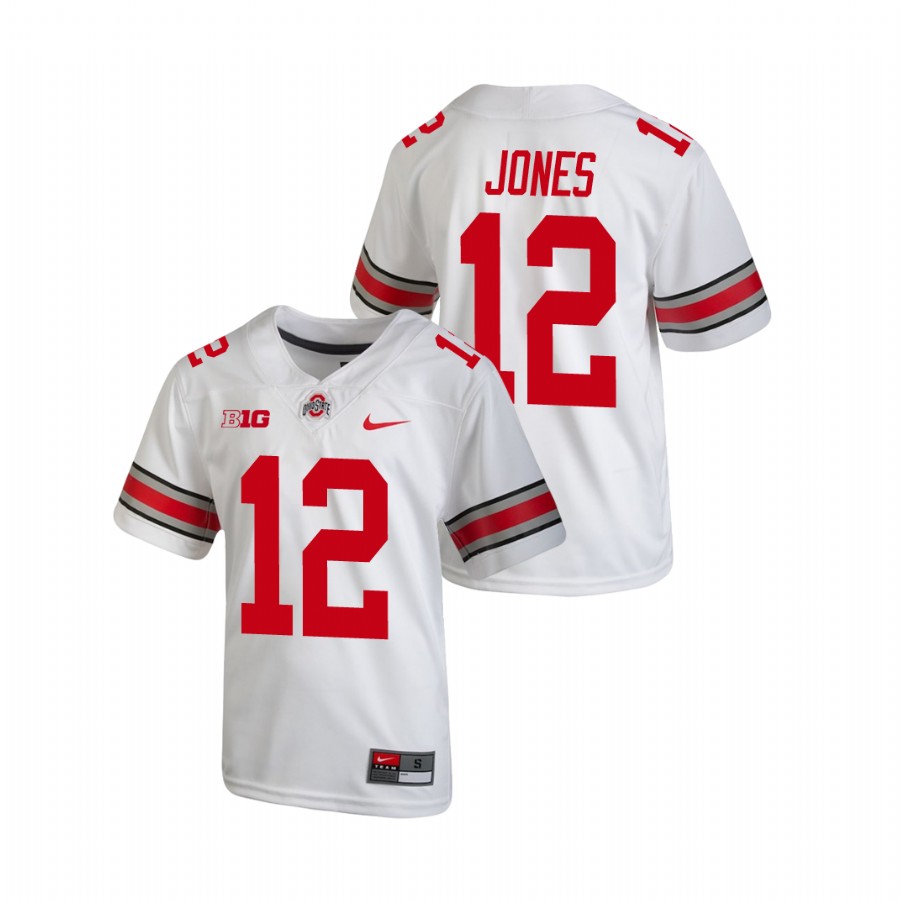 youth ohio state buckeyes cardale jones white replica college football jersey