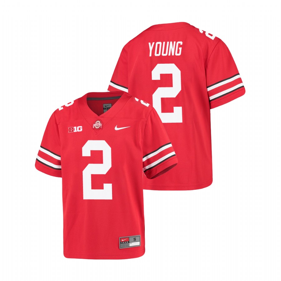 youth ohio state buckeyes chase young scarlet alumni football game jersey
