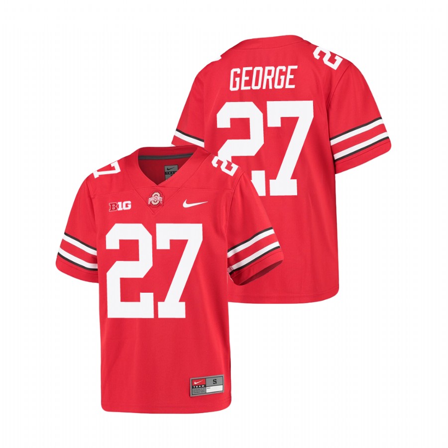 youth ohio state buckeyes eddie george scarlet alumni football game jersey