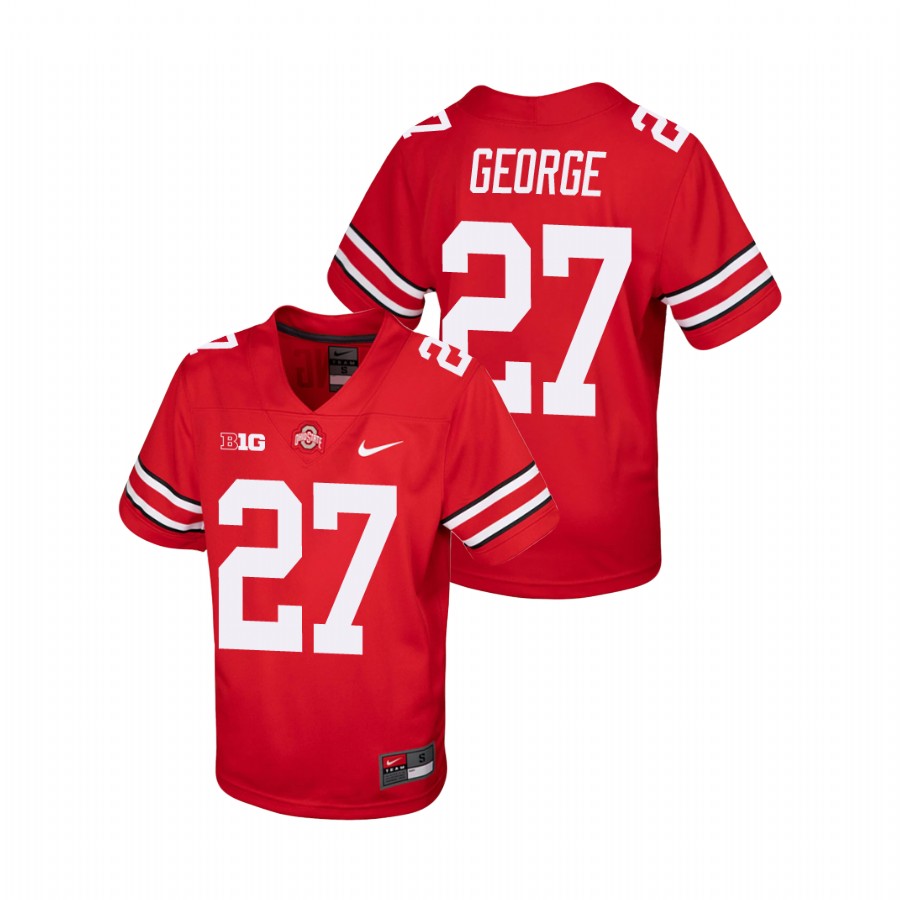 youth ohio state buckeyes eddie george scarlet college football replica jersey