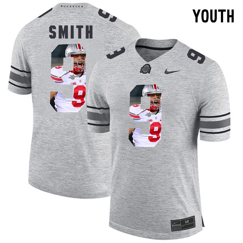 youth ohio state buckeyes gray devin smith college football jersey