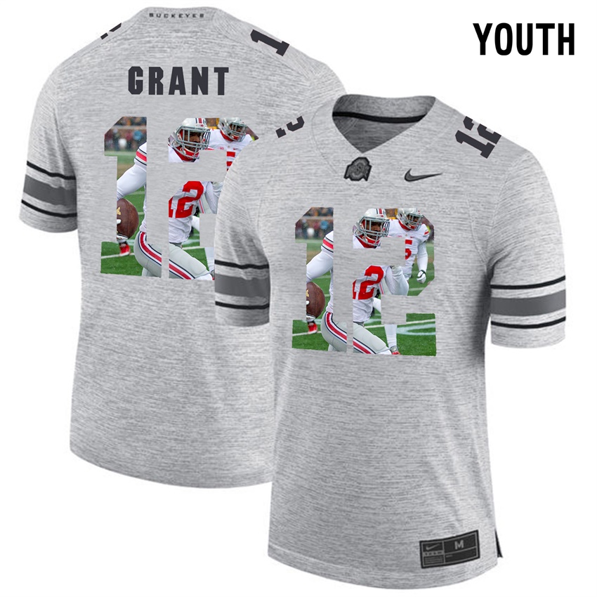 youth ohio state buckeyes gray doran grant college football jersey