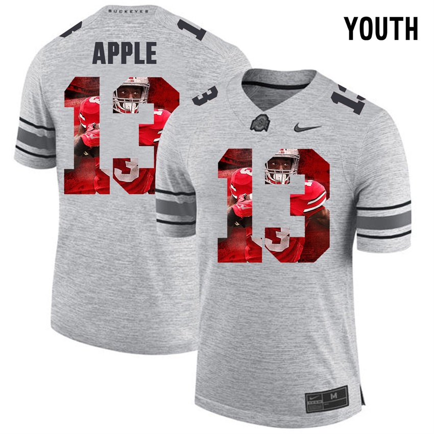 youth ohio state buckeyes gray eli apple college football jersey