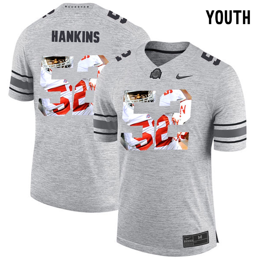 youth ohio state buckeyes gray johnathan hankins college football jersey