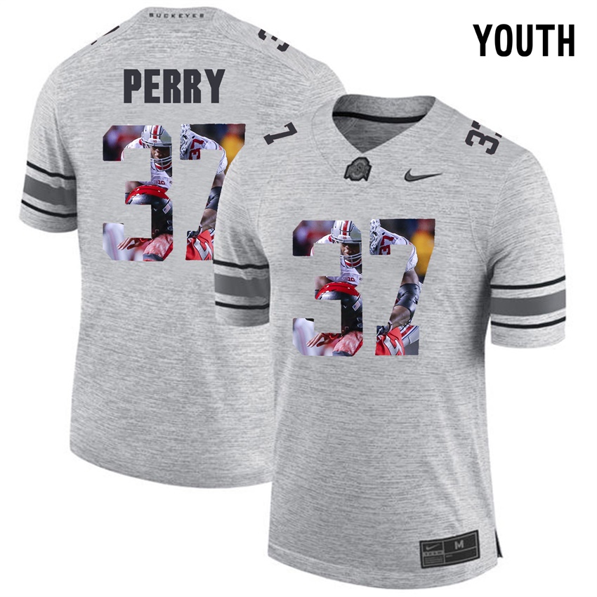 youth ohio state buckeyes gray joshua perry college football jersey