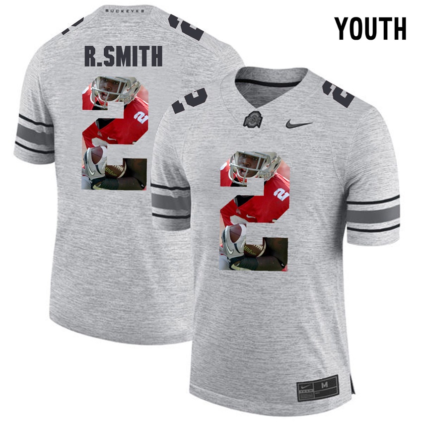 youth ohio state buckeyes gray rod smith college football jersey