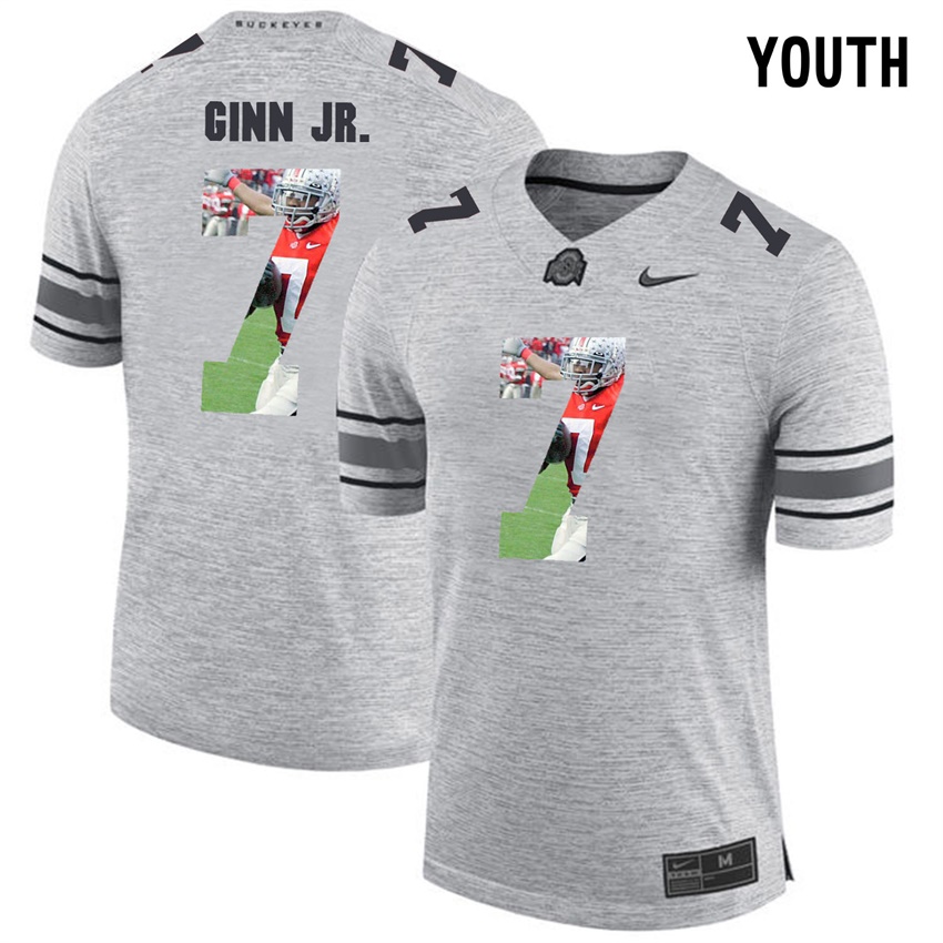 youth ohio state buckeyes gray ted ginn jr. college football jersey