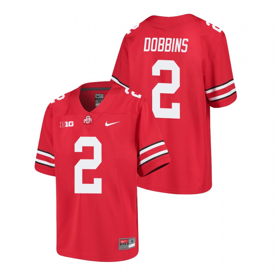 youth ohio state buckeyes j.k. dobbins scarlet college football jersey