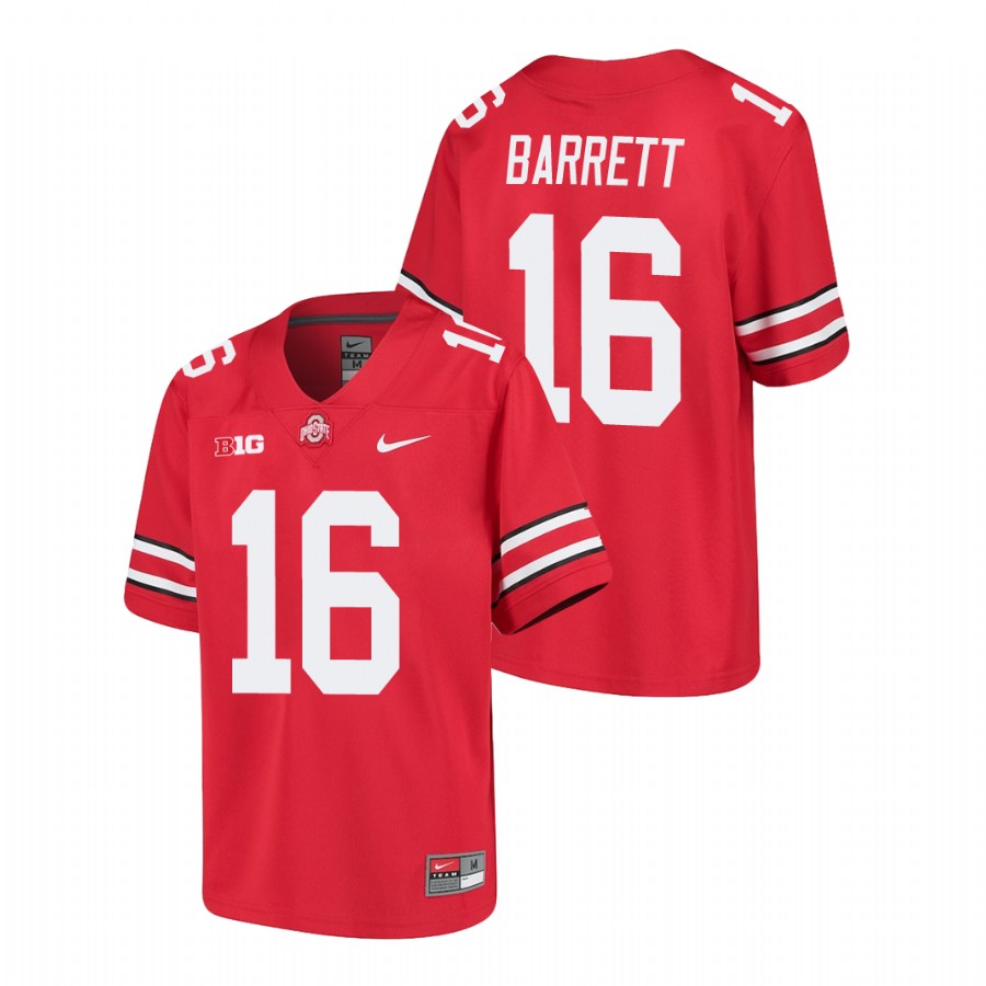 youth ohio state buckeyes j.t. barrett scarlet college football jersey