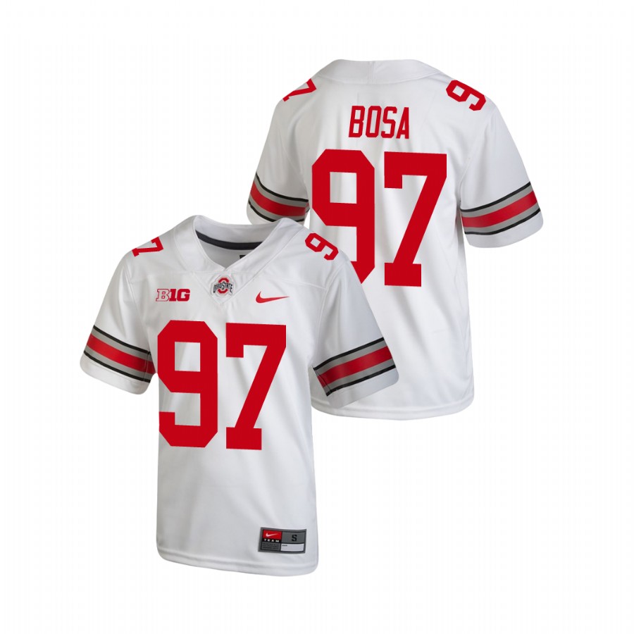youth ohio state buckeyes joey bosa white replica college football jersey